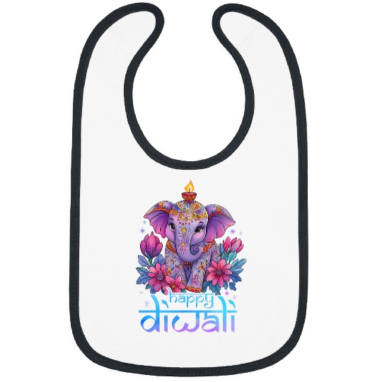 Elephant Pet Happy Diwali Festival of Lights Diya Elephant Bibs