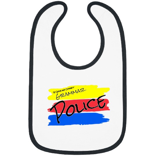 Police Job 70s 80s Rock Inspired Grammar Police Bibs