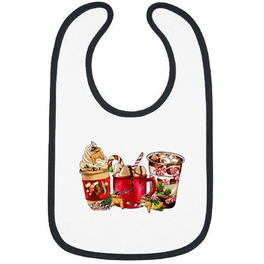 Coffee Fun Hot Cocoa Christmas Drinks Bibs