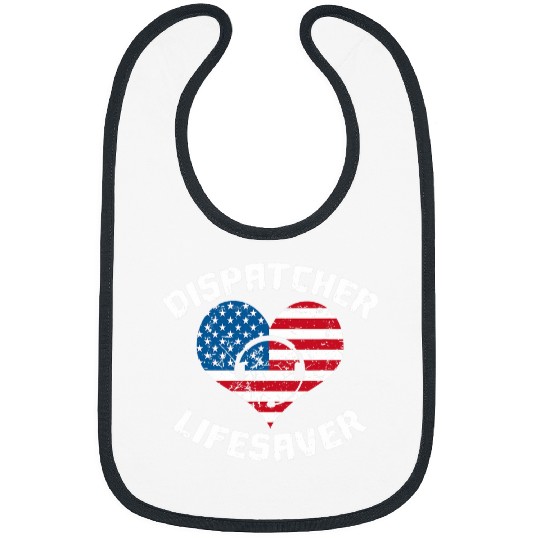 Emergency Us Flag Police Yellow Thin Gold Line Dispatcher Bibs