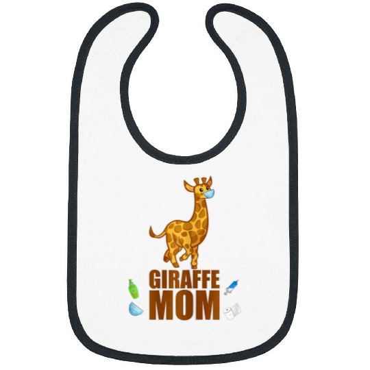 Giraffe Pet moms graphic plus size mors day Bibs