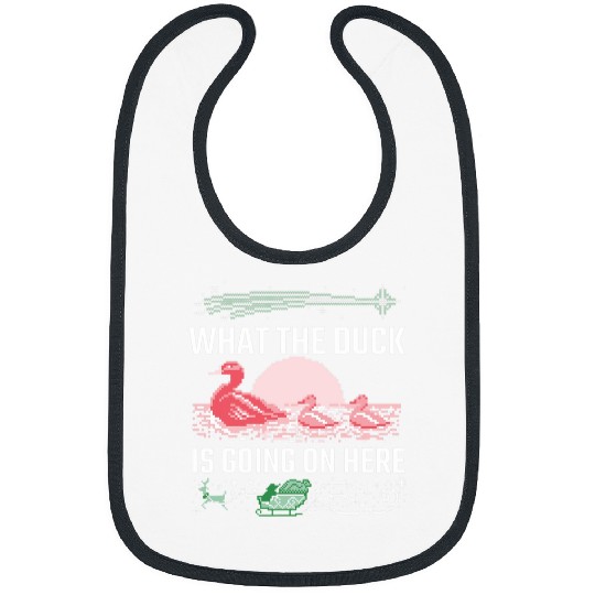 Duck Pet What the Duck Sleigh Ducks Poinsettia Ugly Christmas Bibs