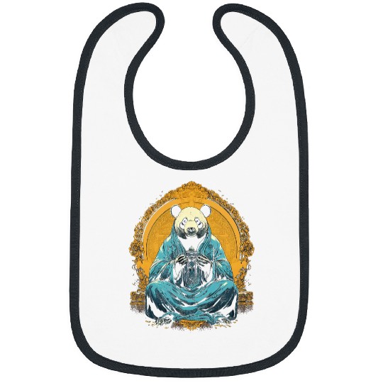 Panda Pet in yoga meditation position buddha pandas 5 Bibs