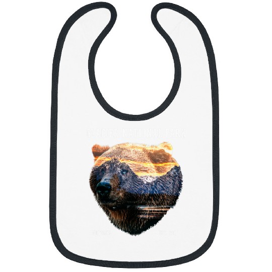 Bear Pet Glacier National Park Montana 1910 Grizzly Bear Men Women Bibs