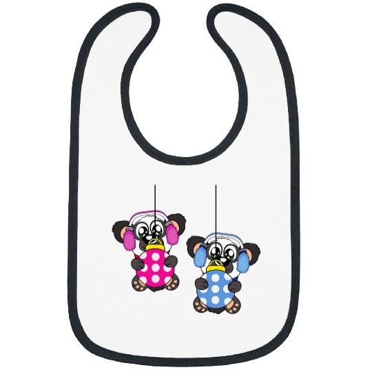 Panda Pet Christmas Balls Winter Snow Bibs