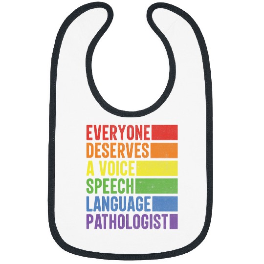 Retro Everyone Deserves A Voice Speech Language Pathologist Bibs