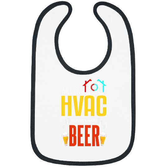Beer Fun HVAC Tech Funny Beer Lover Joke HVAC Mechanic Bibs