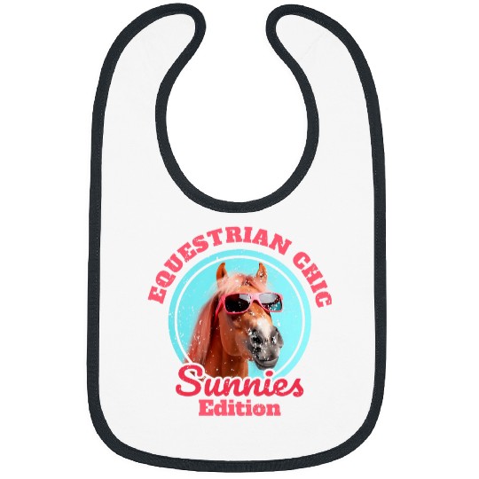Distressed Funny Equestrian Chic Sunnies Horse Lover Bibs