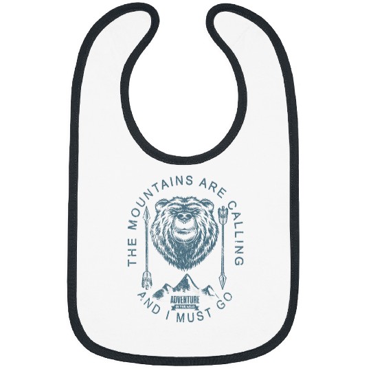 Bear Pet The Mountains are calling and i must go wild bear Design Bibs
