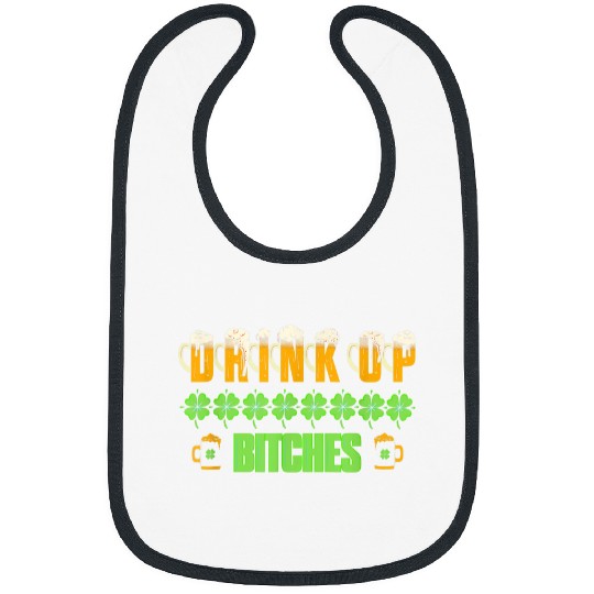 Beer Fun St Patrick s Day DrinkUp Bitches Fitted Beer Party Drinking Bibs