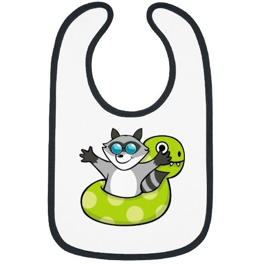 Raccoon Pet Vacay Mode Animal Cute Raccoon Lover Family Vacation Beach Bibs