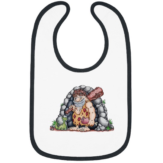 Caveman Man Cave Bibs