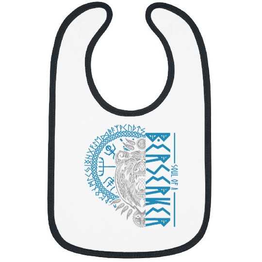 Bear Pet Berserker Bear Viking Warrior Runes Compass Vegvisir Design Bibs