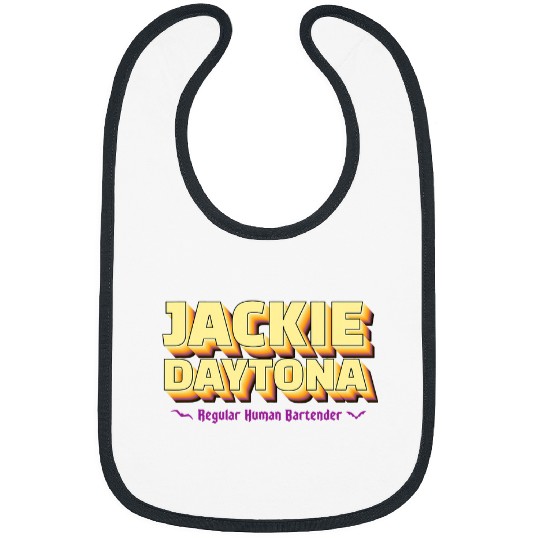 Bartender Job Jackie Daytona Regular Human Bartender Retro Logo Design Bibs