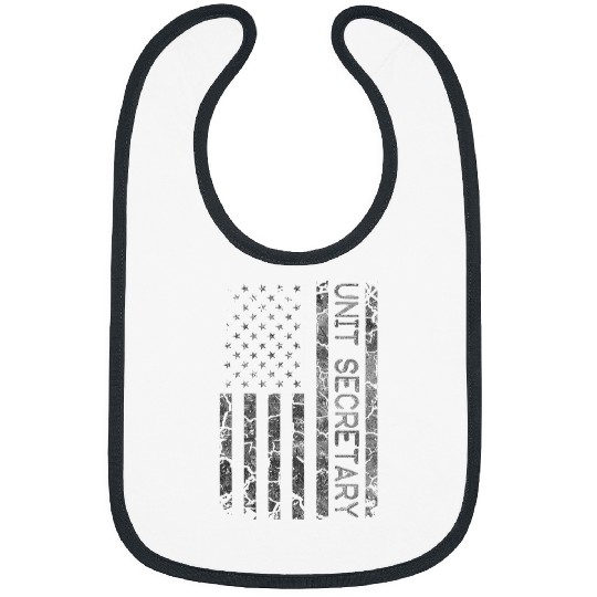 Secretary Job Funny Job Title Worker American Flag Unit Secretary Bibs