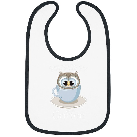 Coffee Fun Owl Coffee Lover Cute Bird Bibs