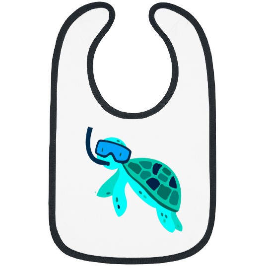 Turtle Pet Cute Sea Turtle Swimming Bibs