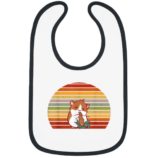 Hamster Pet Corn Hamster Crop Retro Corn Lover Food vintages Vegetable Bibs