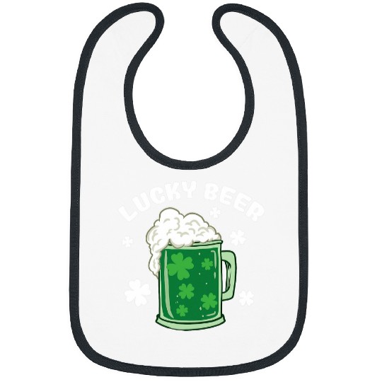 Beer Fun St Patricks Day Drinking Lucky Beer Quote St Pattys Bibs