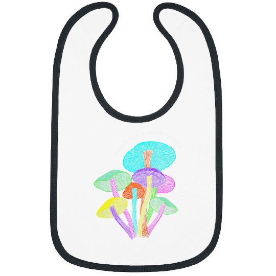 Colorful Hippy 1960s 1970s Mushroom Garden Unisex Hippie Bibs