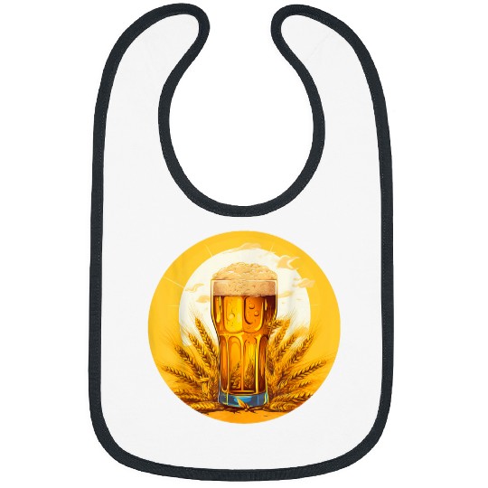 Beer Fun Cool Draught Beer with Wheat Cereal Costume Bibs
