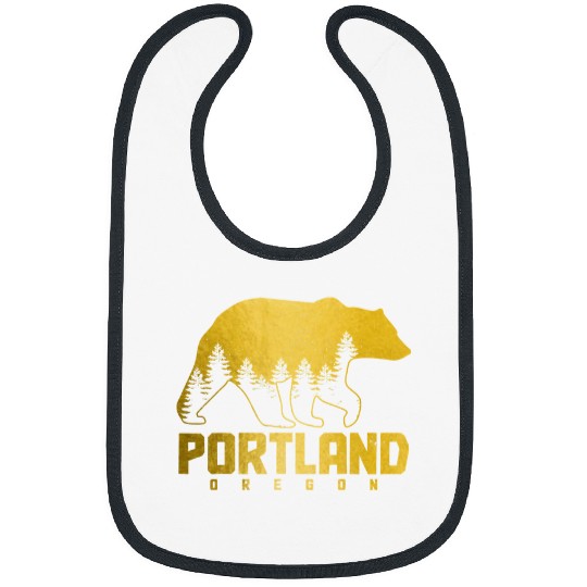 Bear Pet Portland Oregon Bear Grizzly Pride Outdoor PNW Vintage Bibs