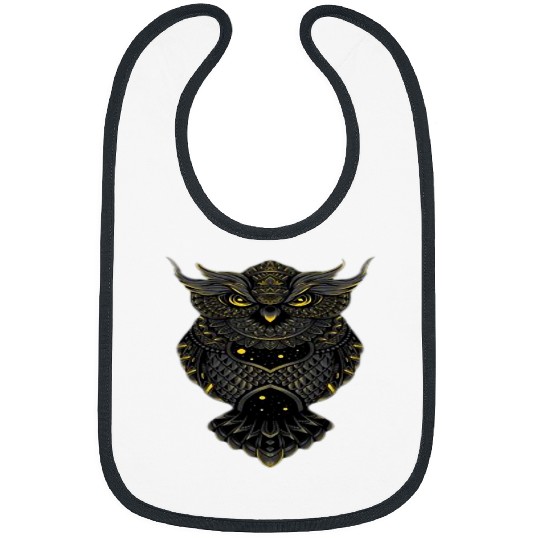 Owl Pet Owl Gold Barn Owl Screech Owl Black Sageness Bibs