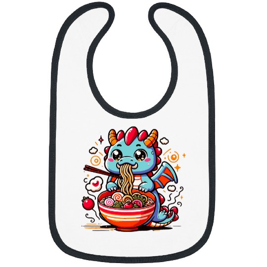 Dragon Pet Kawaii Dragon s Ramen Delight Cute Dragon Anime Noodles Bibs