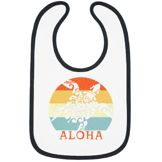 Turtle Pet Aloha Hawaii Tribal Turtle Hawaiian Island Classic Bibs