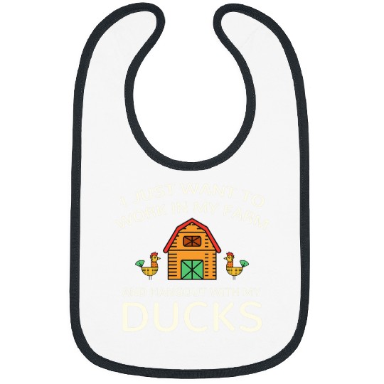 Duck Pet Work In Farm And Hangout With Duck Lover Farm Animals Bibs