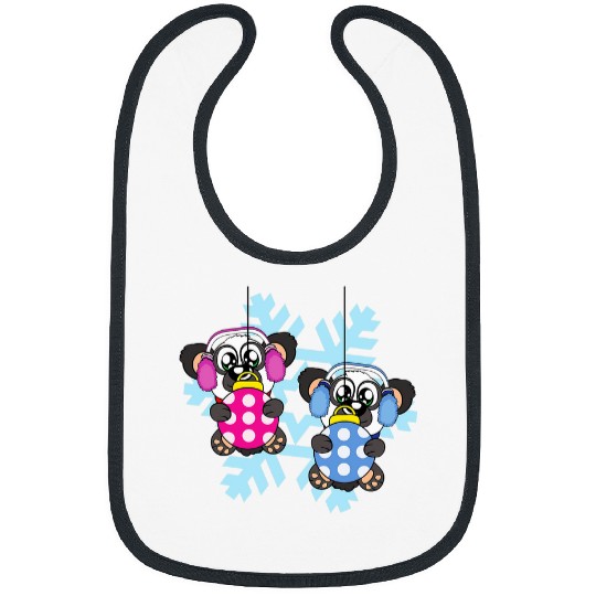 Panda Pet Christmas Balls Winter Snowflake Snow Bibs