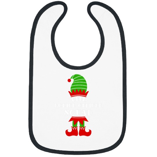 Im the Police officer elf squad matching family team Bibs