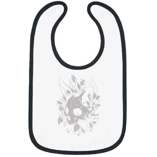 Cat Skull Gothic Witchcore Aesthetic Goblincore Mall Goth Bibs