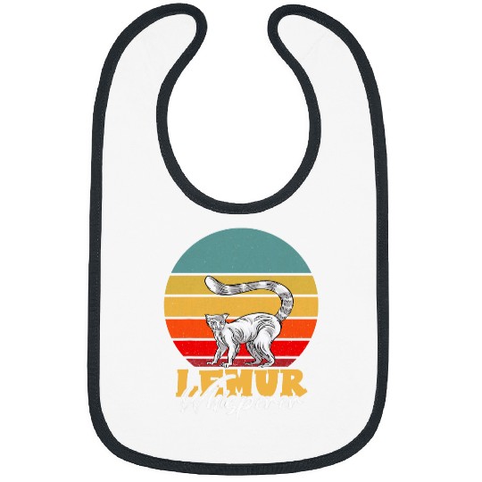 Lemur Pet Monkey Madagascar Animal Lemur Whisperer Retro Bibs