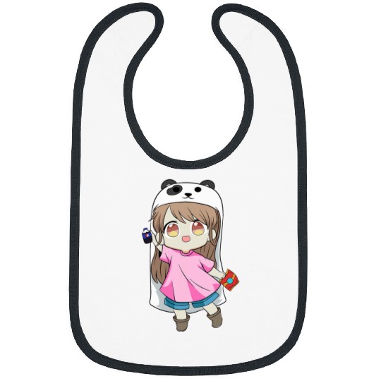 Panda Pet Soda Panda Cute Girl Character Senpai Manga Japanese Anime Bibs