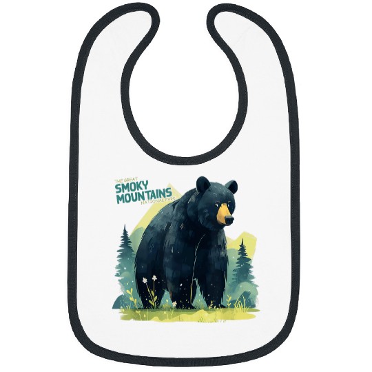 Bear Pet The Great Smoky Mountains Cute Kids Black Bear National Park Bibs