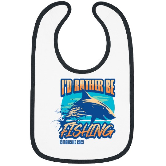 Funny Fishing Novelty Id Rather Be Fishing Catfish Bass Bibs