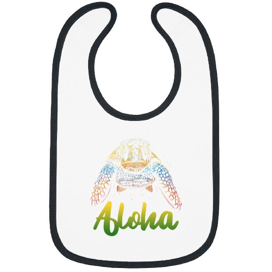 Turtle Pet Aloha Sea Turtle Maui Hawaii Vacation Hawaiian Honolulu Bibs