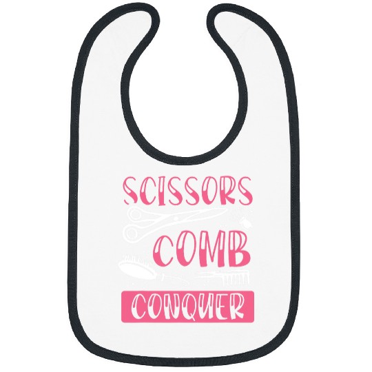 Hairdresser Job Scissors Comb Conquer Hairdresser Hairstylist Bibs