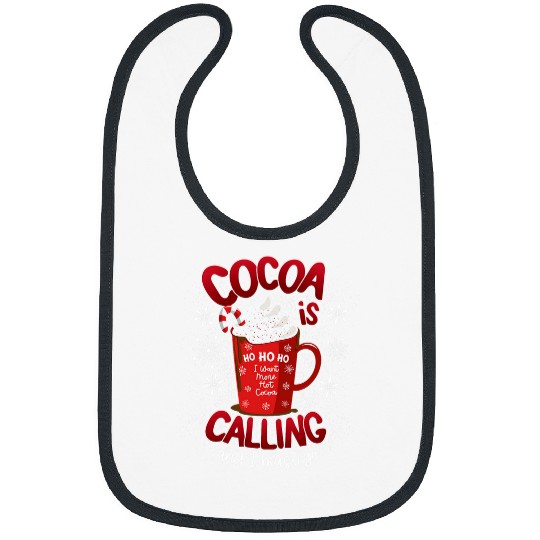 Hot cocoa and Hot Chocolate Winter and Christmas theme Bibs