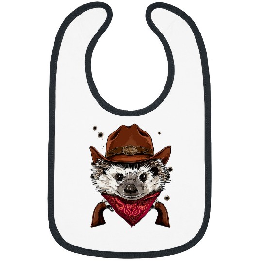 Hedgehog Pet Western Cowboy Hedgehog Country Music Rodeo Howdy Animal Bibs