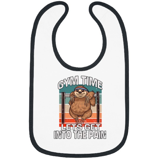 Sloth Pet Fitness training powerlifter bodybuilding sloth Bibs