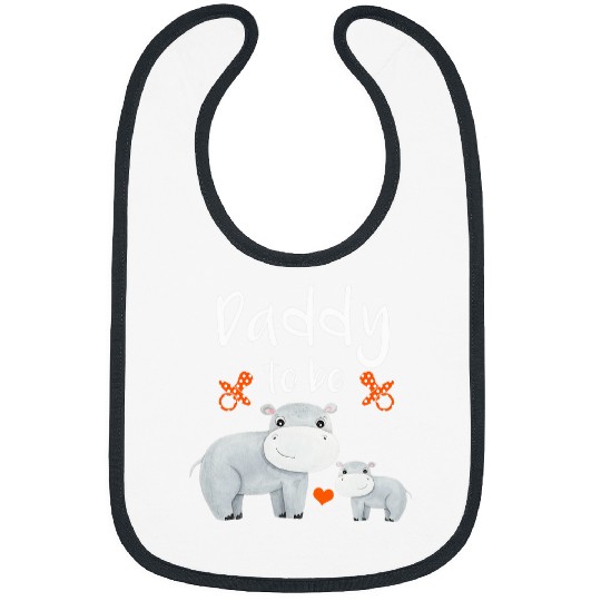 Hippo Pet Mens Daddy To Be Hippo Baby Shower Cute Animal Bibs