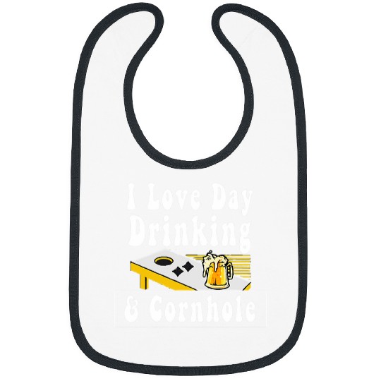 Beer Fun I Love Day Drinking 2Cornhole Corn Hole Beer Lover Pub Bar Bibs