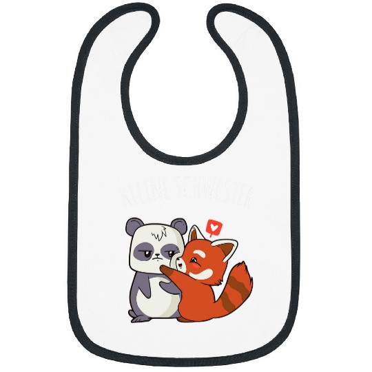 Panda Pet Little Sister Sweet Red Panda Sibling Family Bibs