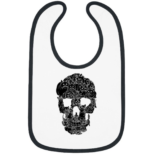Cat Skull Kitty Skeletons Cats Halloween Skulls Tattoo Bibs