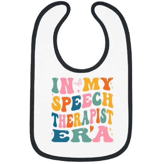 In My Speech Therapist Era Retro Groovy SLP Therapists Bibs