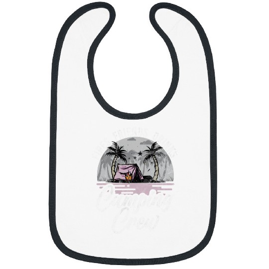 Camper Fires Friends Drinks Camping Crew Tents Hikers Camp Bibs