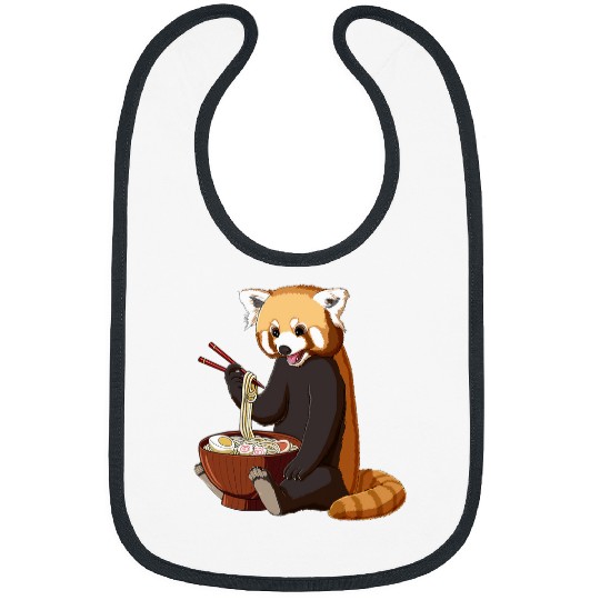Panda Pet Japanese Noodles Kawaii Ramen Bowl Funny Red Panda Bibs