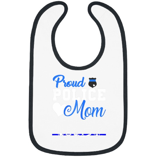 Police Job Proud Police Mom American Flag Graphic Tee Plus Size Bibs